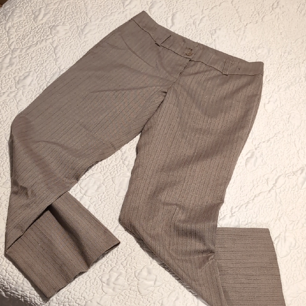 New York & Company Taupe Herringbone Pants